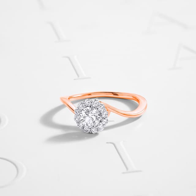 Twist Halo Ring